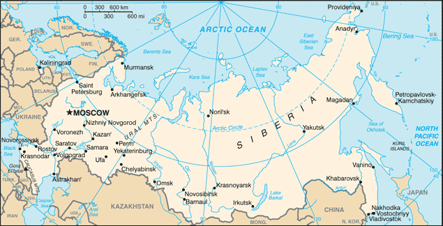Russia - Hartă