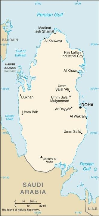 Qatar - Hartă